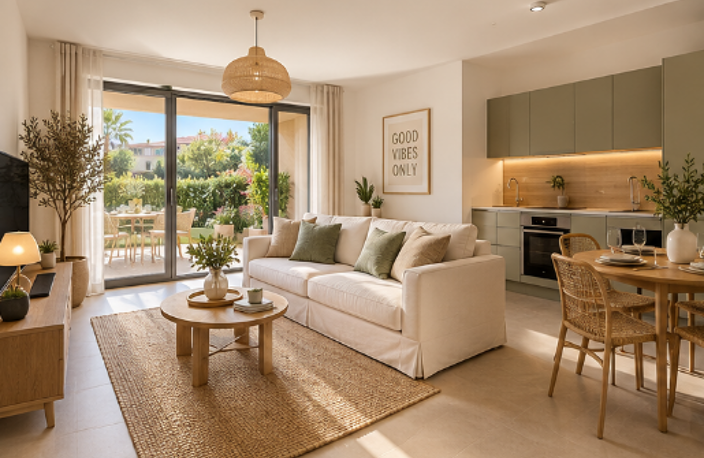 MAGNIFIQUE T2 DE 46 M² EN REZ-DE-JARDIN DANS RÉSIDENCE AVEC PISCINE ET A QUELQUES MINUTES DES PLAG — photo 2
