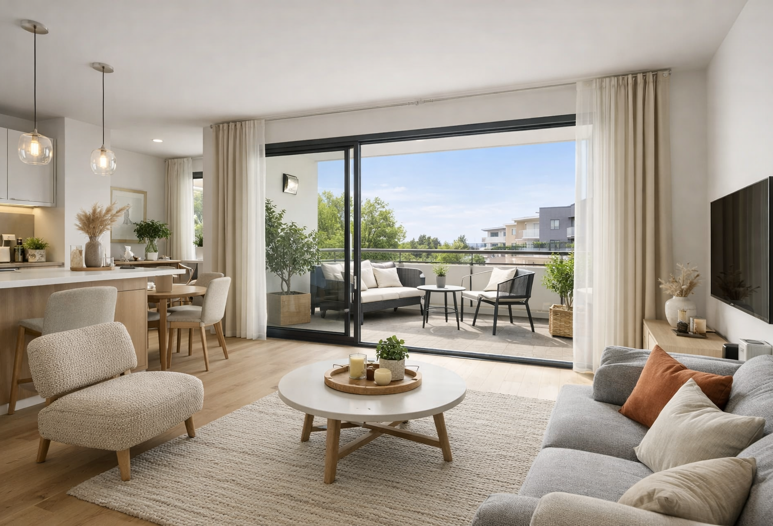 FRAIS DE NOTAIRE OFFERT  - SUPERBE T3 TRES BIEN AGENCÉ ET AU DERNIER ETAGE D'UNE PETITE RESIDENCE SU — photo 1