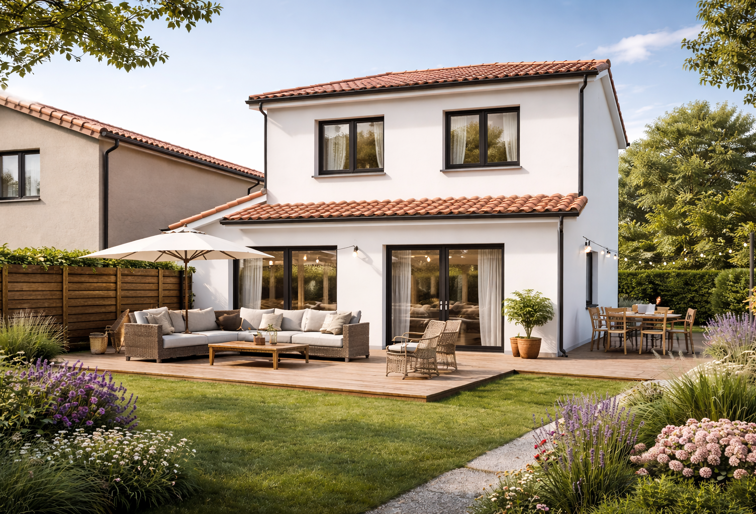DISPONIBLE IMMEDIATEMENT MAISON NEUVE TRAVERSANTE AVEC JARDIN ET PARKING SUR LA GARDE-FREINET — photo 1