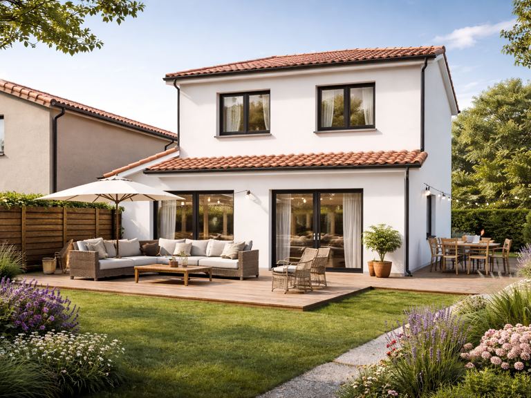 DISPONIBLE IMMEDIATEMENT MAISON NEUVE TRAVERSANTE AVEC JARDIN ET PARKING SUR LA GARDE-FREINET — photo 1