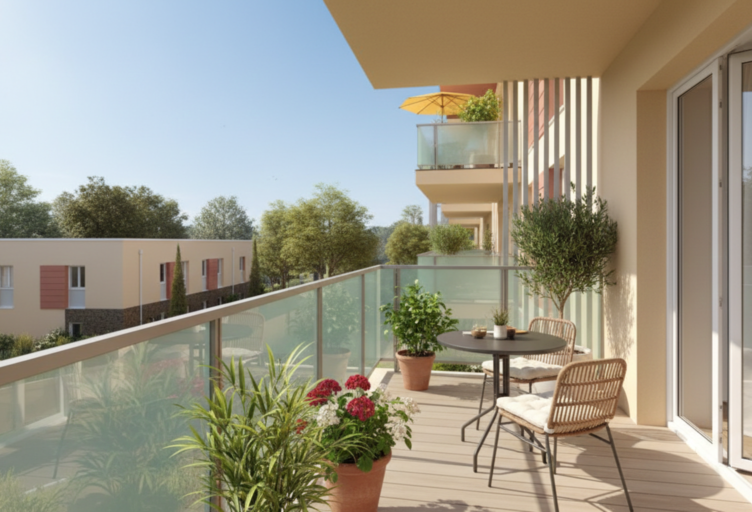 - LIVRAISON RAPIDE - T3 TRAVERSANT AVEC TERRASSE ET PARKING PROCHE COMMODITÉS — photo 1