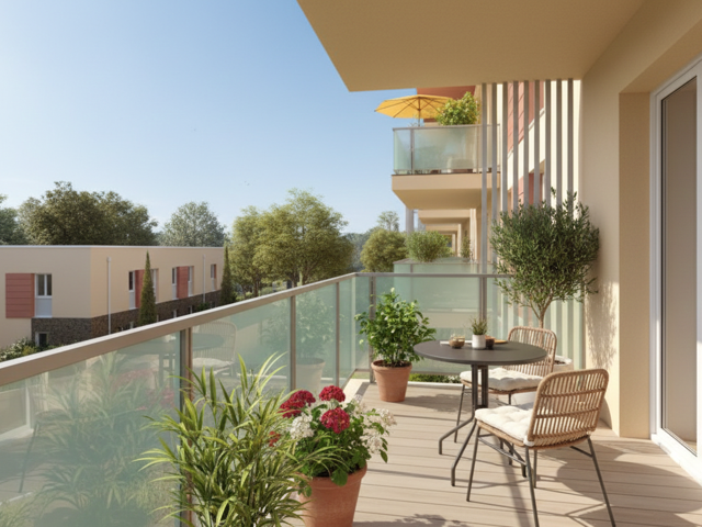- LIVRAISON RAPIDE - T3 TRAVERSANT AVEC TERRASSE ET PARKING PROCHE COMMODITÉS — photo du bien