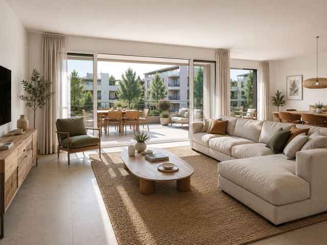 * -MAGNIFIQUE 2 PIECES DE 45M² EN DERNIER ETAGE PLEIN SUD — photo du bien