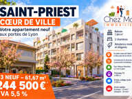 T3 NEUF 61 M² + BALCON / 244 500  / TVA 5,5 % / C?UR DE SAINT-PRIEST — photo 2