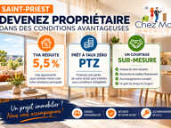 T3 NEUF 61 M² + BALCON / 244 500  / TVA 5,5 % / C?UR DE SAINT-PRIEST — photo 4