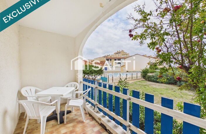 Le Barcarès  Studio cabine vue mer, résidence Le Grand Bleu, accès direct plage — photo 2