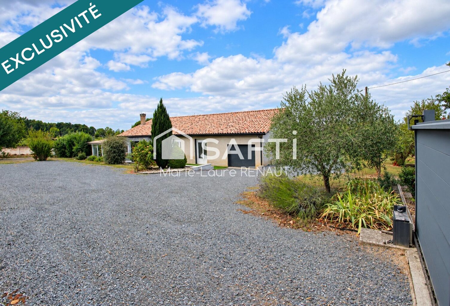 Villa de plain-pied, garage, piscine et vue sur les vignes — photo 1