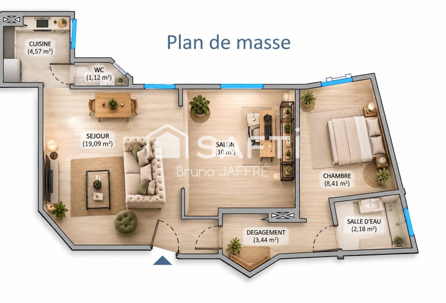 75015, Rue Cambrone, immeuble ART-DECO, Appartement 3 pièces 49m², — photo 1