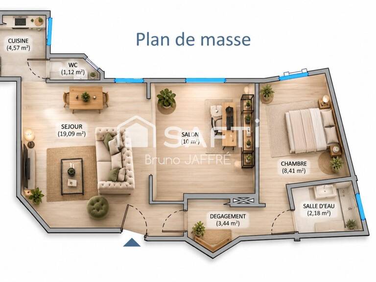75015, Rue Cambrone, immeuble ART-DECO, Appartement 3 pièces 49m², — photo 1