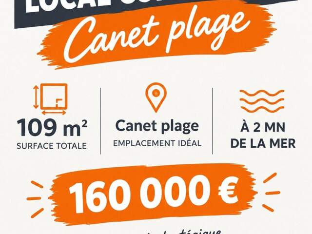 LOCAL COMMERCIAL 109 m² À CANET-EN-ROUSSILLON — photo du bien