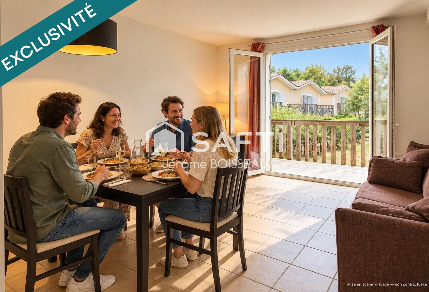 BARBASTE  DUPLEX T3 AVEC TERRASSE, PISCINES ET TENNIS Un appartement, trois projets : vivre, louer ou profiter ! — photo 1
