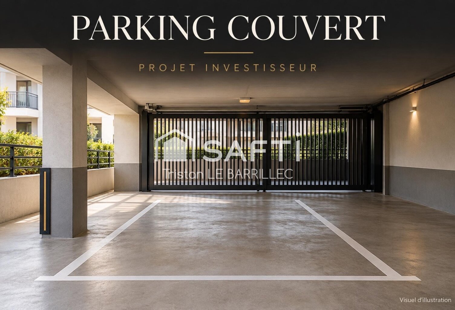 Place de parking couverte  Résidence sécurisée — photo 1