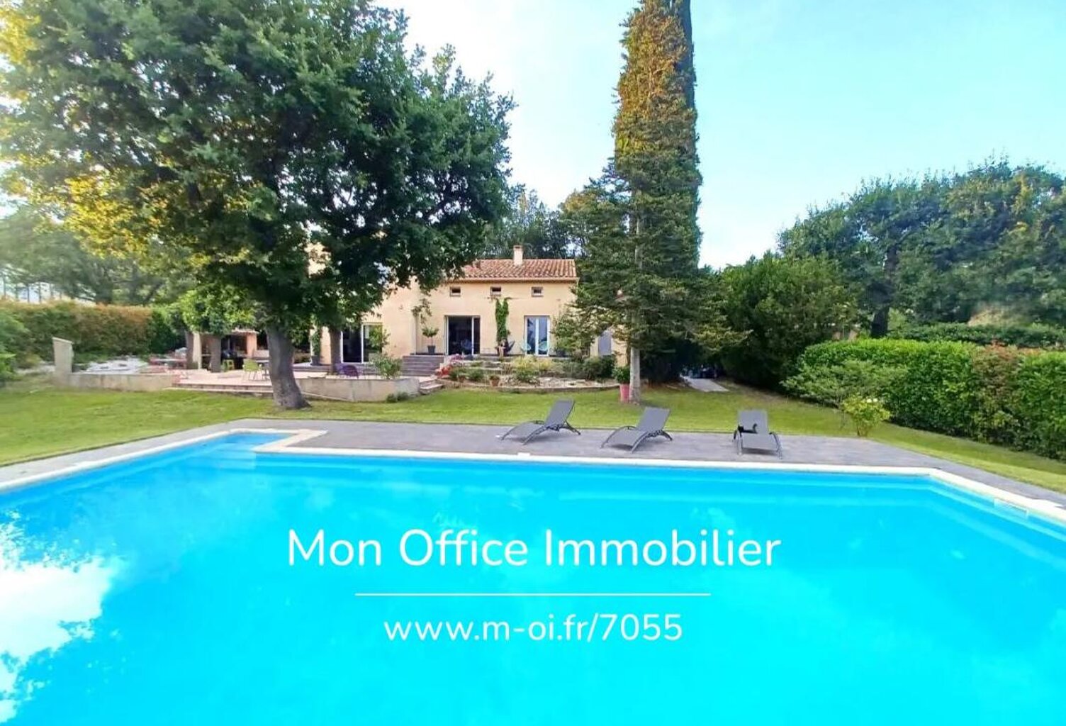 Référence : 7055-VCL - Maison 4 chambres et 1 bureau - Piscine calme absolu village à pied - 13510 EGUILLES — photo 1