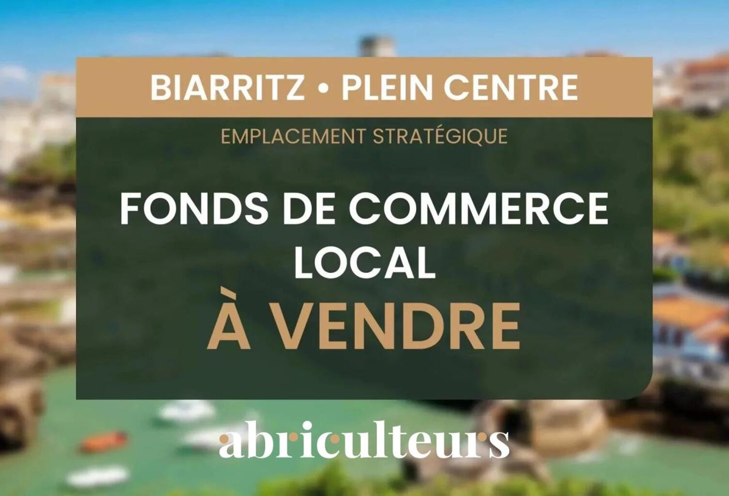 FONDS DE COMMERCE - LOCAL - PLEIN CENTRE DE BIARRITZ - 100 m² — photo 1