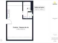 Studio traversant de 30m² - Dernier étage/ faibles charges/ Box possible - Avenue Ledru-Rollin, Tremblay-en-France — photo 3