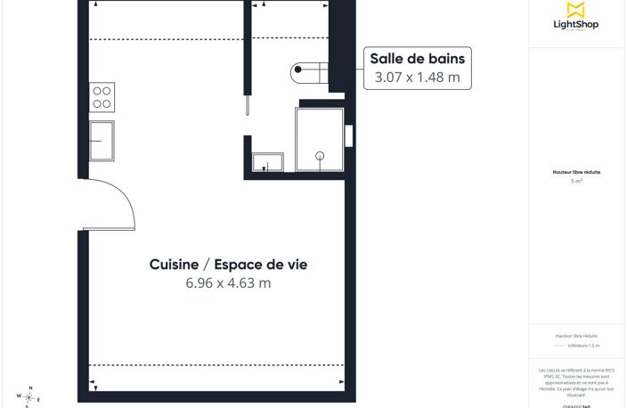 Studio traversant de 30m² - Dernier étage/ faibles charges/ Box possible - Avenue Ledru-Rollin, Tremblay-en-France — photo 3