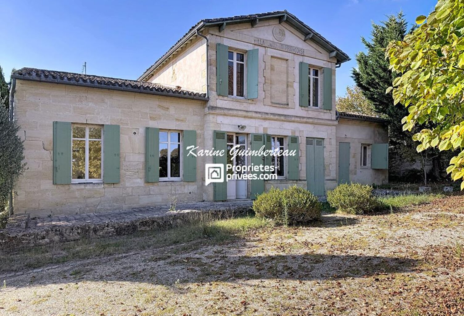 St Emilion : la bastide accessible à pied : Maison en pierre avec vue — photo 1