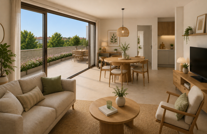 -- TVA 5.5% T3 neuf avec superbe terrasse de 26 m² – Marseille 8e, — photo 2