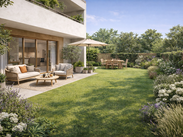 MAGNIFIQUE JARDIN POUR CE SPACIEUX T3 AU COEUR DU QUARTIER SAINT-ANNE ! — photo du bien