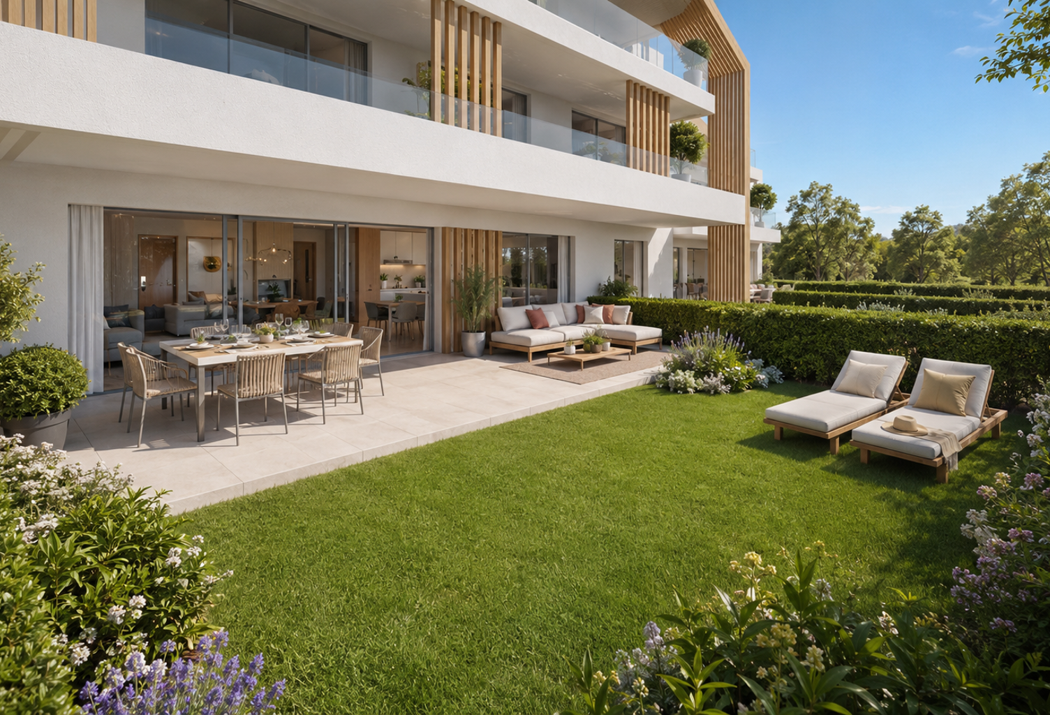 SUCCÈS COMMERCIAL ! MAGNIFIQUE T3 REZ DE JARDIN AU COEUR DU BAGUIER ! — photo 1