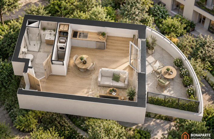 charmant studio avec terrasse et parking — photo 3