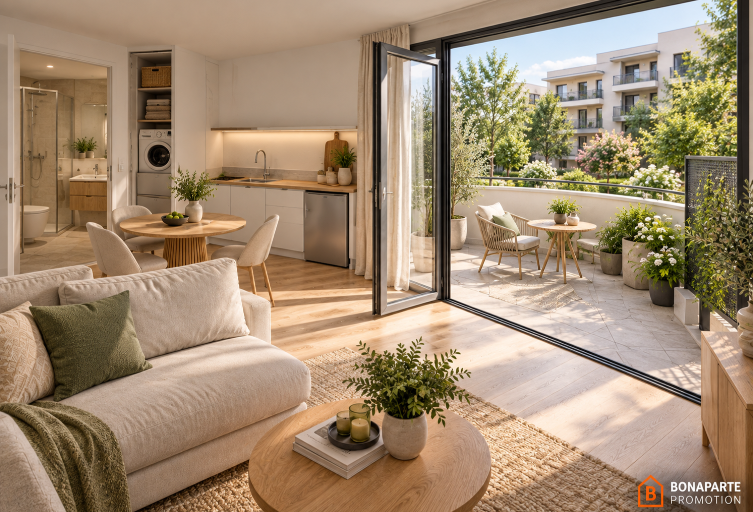 FRAIS DE NOTAIRE OFFERTS STUDIO 23m² DERNIER ETAGE TERRASSE  10m²  A 350M M13+M15 — photo 1