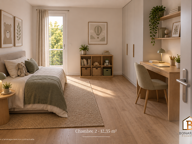 APPARTEMENT 3 PIECES 67M² LIVRE AVEC TERRASSE ET JARDINET ET PARKING — photo 3
