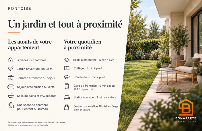 Appartement neuf 3 pièces avec jardin de 118m² et deux parking livré — photo 4