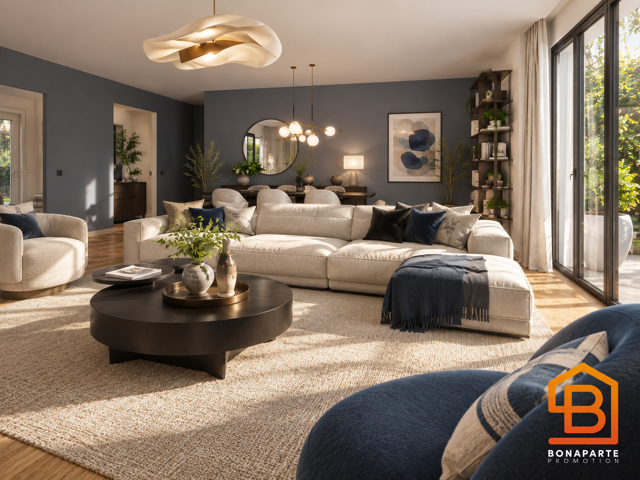 achat appartement neuf 4 chambres en rez de jardin centre ville de Beauchamp — photo du bien