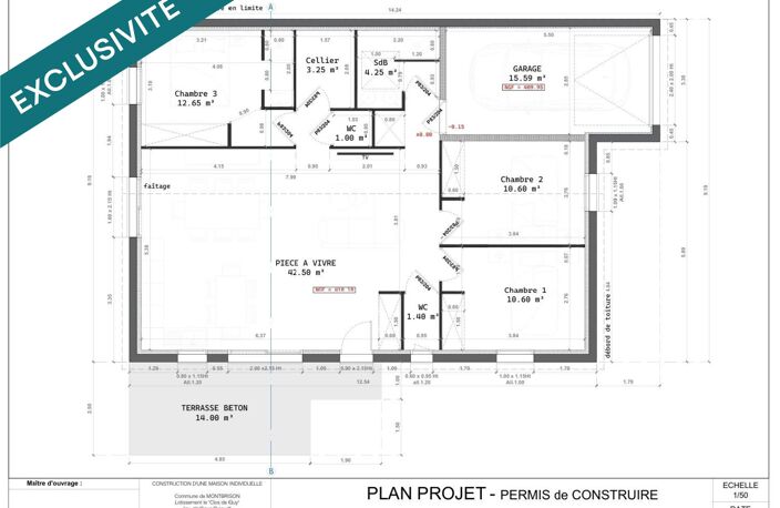 MAISON NEUVE 88M2 3 CHAMBRES/garage/CELLIER/PARKING/CALME — photo 2