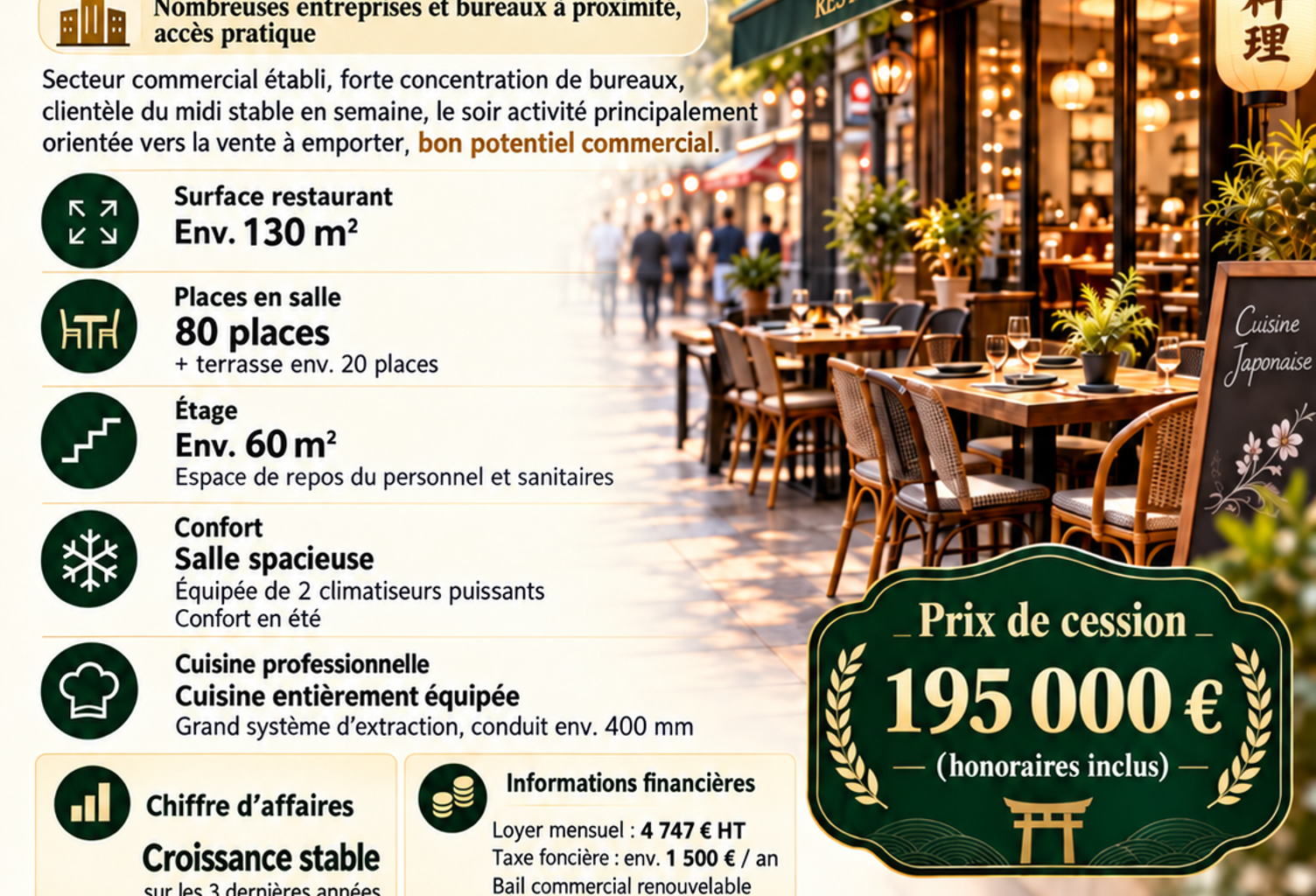 Vente Restaurant 130 m&sup2; — photo 1