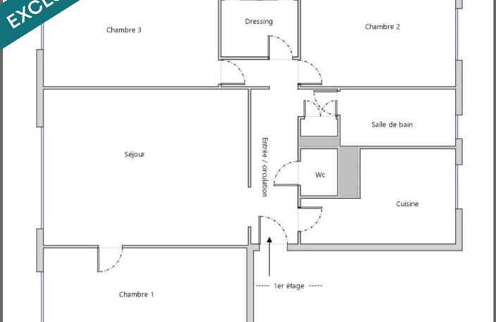 ASNIÈRES-SUR-SEINE  AVENUE DE LA REDOUTE  4 PIÈCES / 3 CHAMBRES  78 m²  PARKING — photo 4
