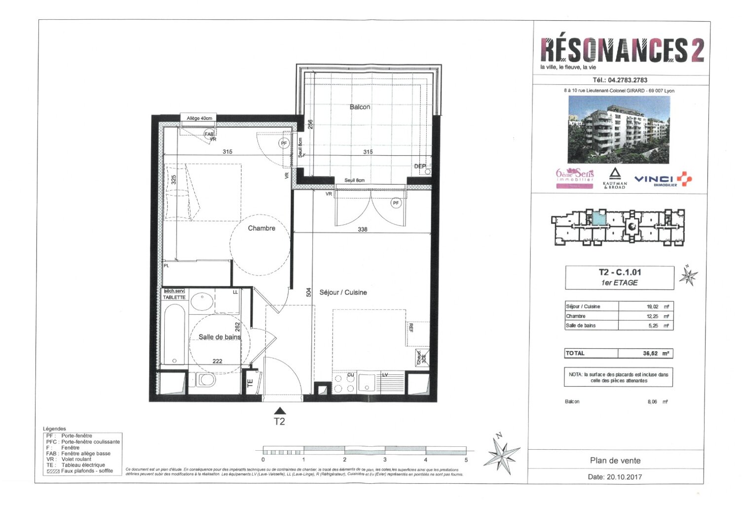 Location appartement 2 pièces 36 m² à Lyon 7 (69007) — photo 1