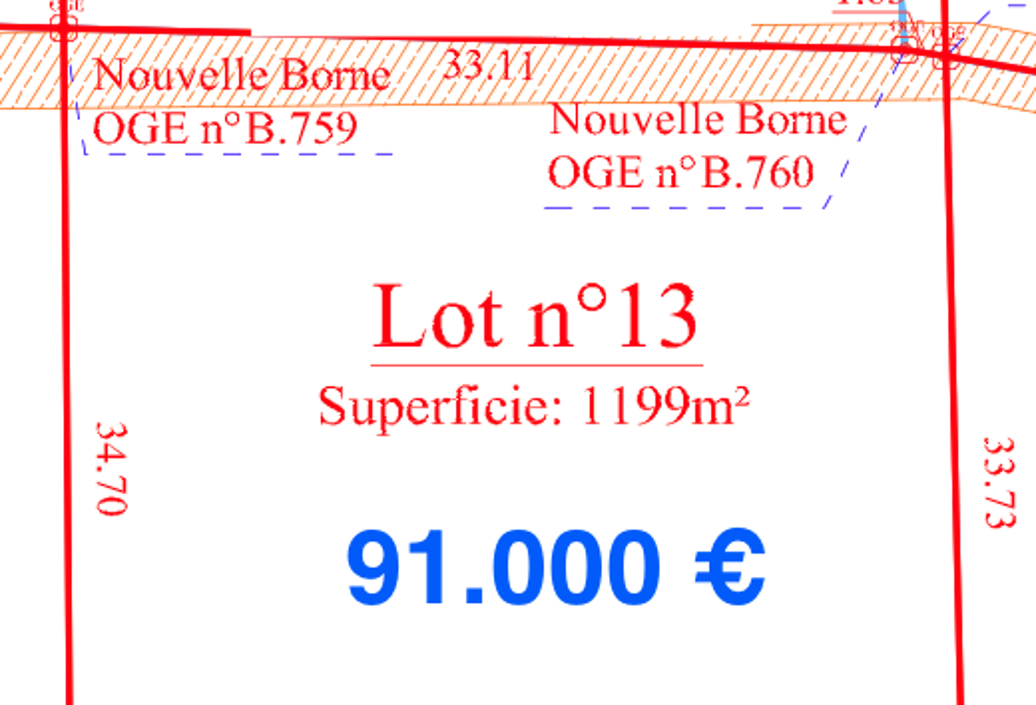 Vente Terrain à bâtir 1 487 m&sup2; — photo 1