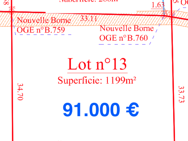 Vente Terrain à bâtir 1 487 m&sup2; — photo 1