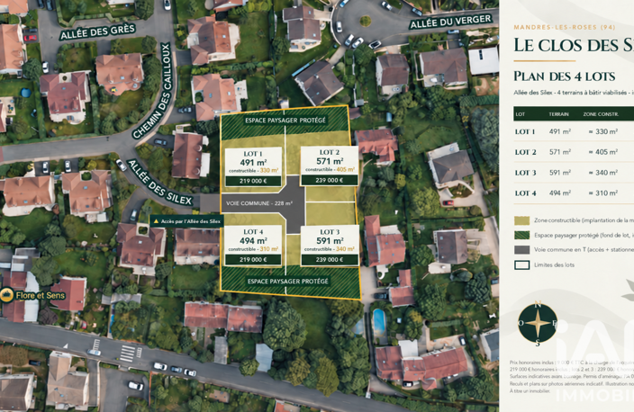 Vente Terrain à bâtir 500 m&sup2; — photo 2