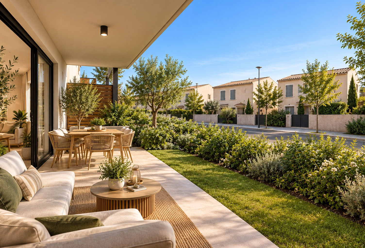 -Marignane T2 NEUF AVEC TERRASSE DE 19M² SUD DANS UN ENVIRONNEMENT VERDOYANT — photo 1