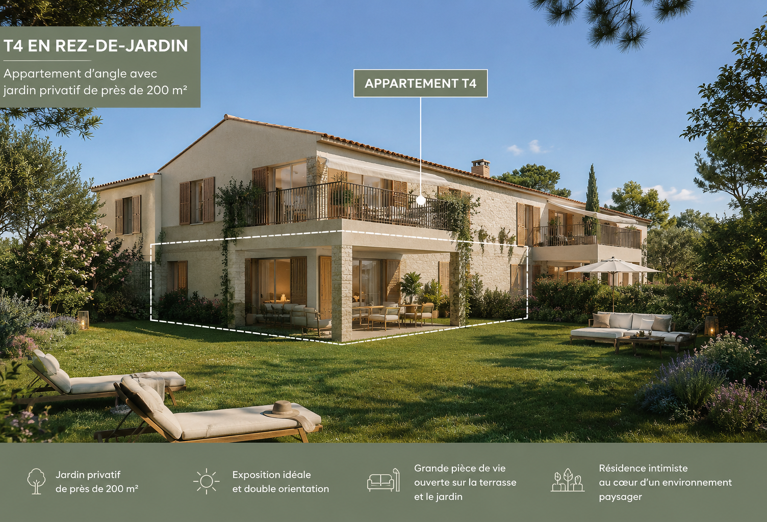 -AIX-EN-PROVENCE – SUPERBE T4 AVEC BELLE TERRASSE — photo 1
