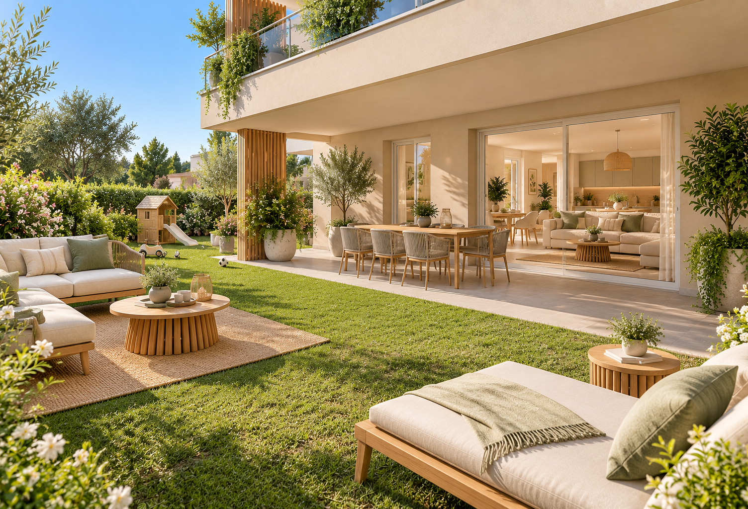 T4 de 80m² - GRAND JARDIN de 145m² - EXPOSEE SUD — photo 1