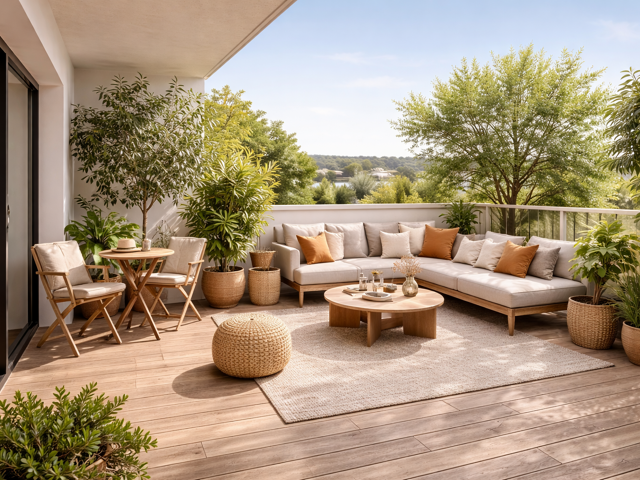 -ETONNANT T3 DE 60m² AVEC TERRASSE DE 15m² ET PARKINGS — photo du bien