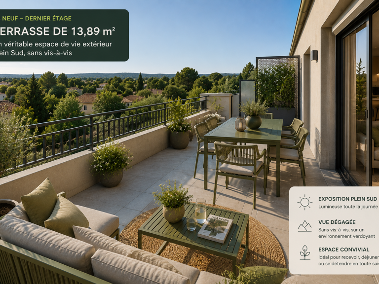 Dernier étage ! T4 triple exposition aux portes D'Eguilles avec belle terrasse — photo 1