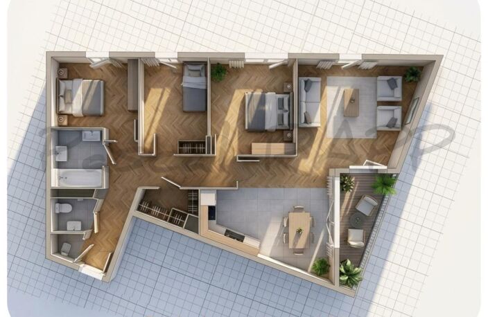 Appartement à vendre 4 pièces MONTPELLIER (34) — photo 2