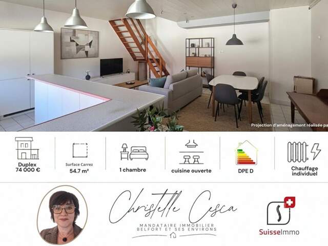 BELFORT - DUPLEX 54,70 m²  - 1 CHAMBRE — photo du bien