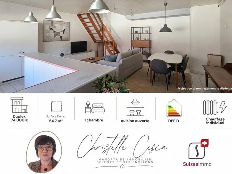 BELFORT - DUPLEX 54,70 m²  - 1 CHAMBRE — photo 1