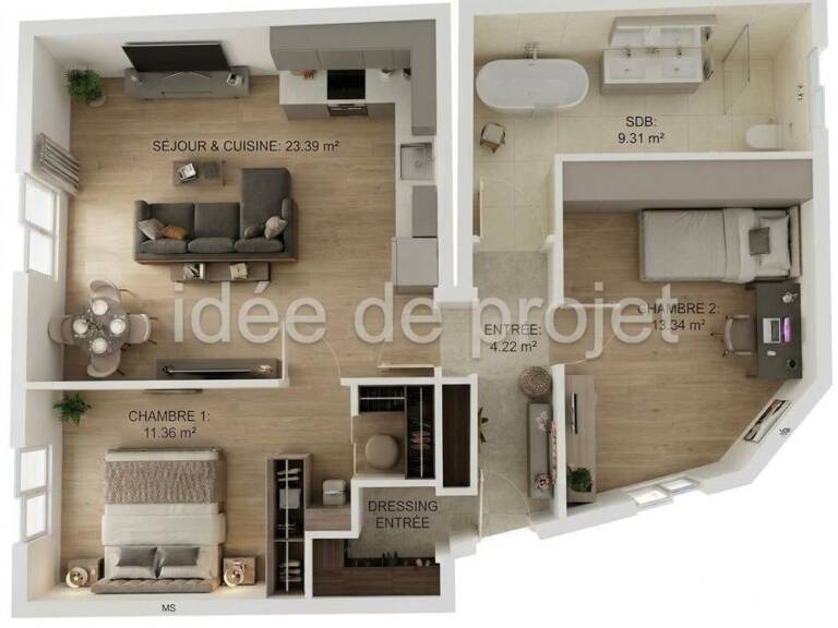 Appartement 3 pièces — photo 1