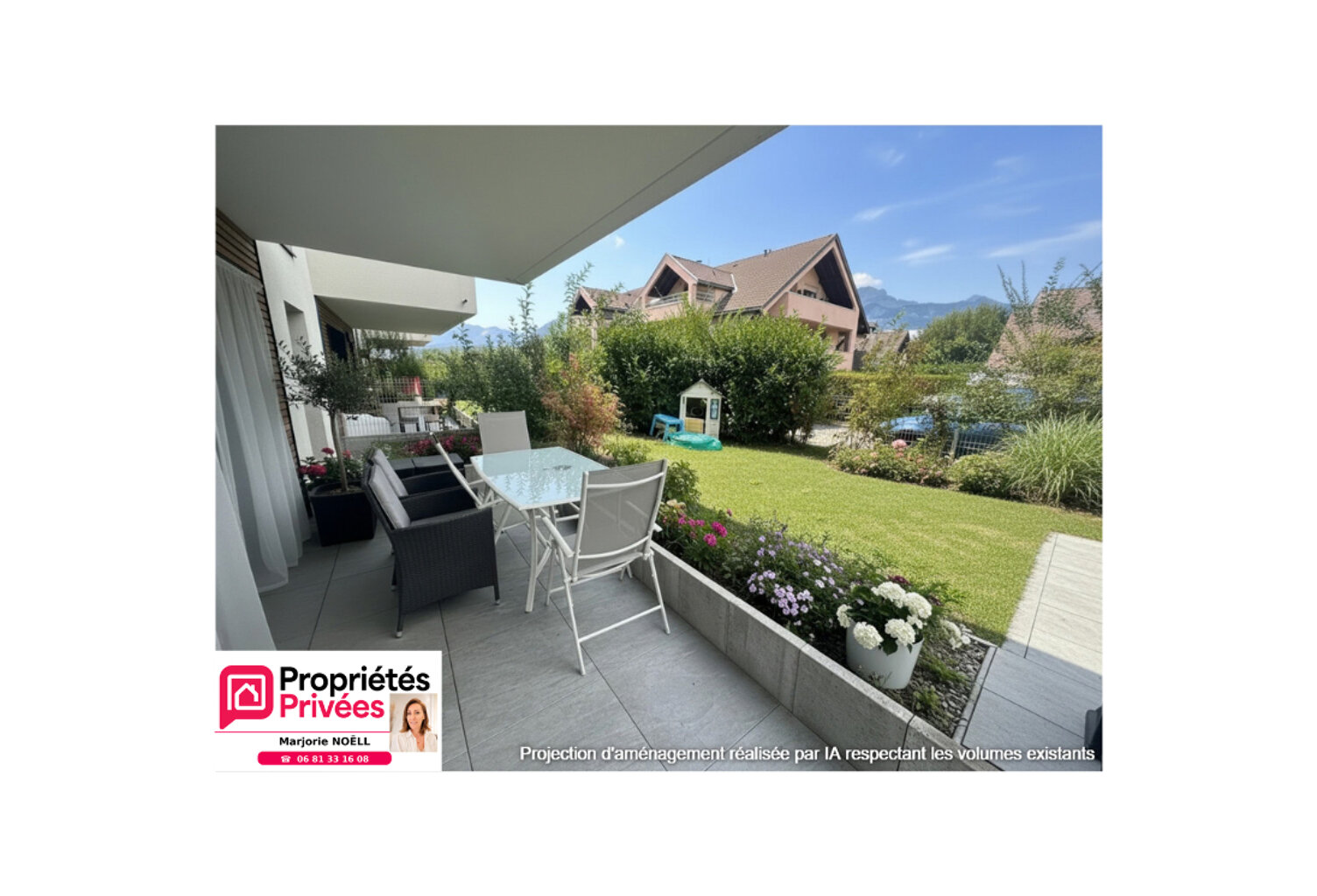 SAINT-JORIOZ  BEL APPARTEMENT TRAVERSANT 3 PIÈCES EN REZ-DE-JARDIN AVEC TERRASSE ET JARDIN PRIVATIF — photo 1