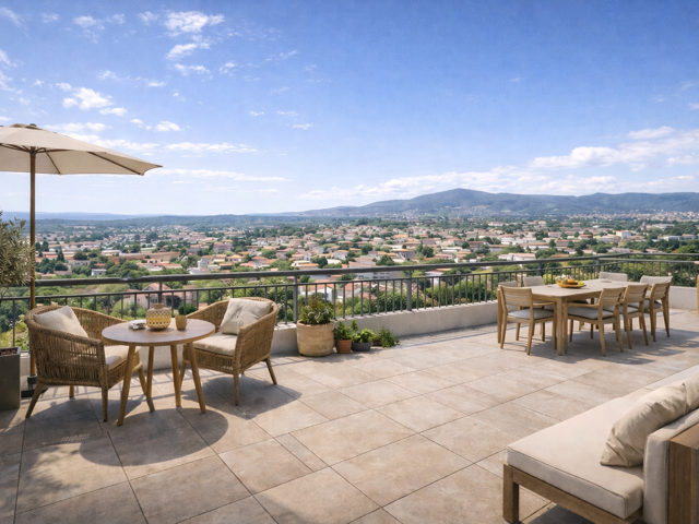 - A DEUX PAS DU CENTRE VILLE – T4 100 m² avec terrasse — photo du bien