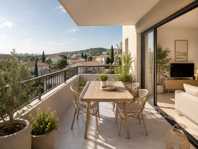 STE MUSSE – 281 000 € - SUPERBE T3 AVEC GRANDE TERRASSE & PARKING — photo du bien