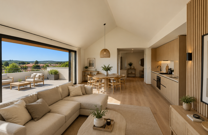 A SAISIR - TOULON CAP BRUN – GRAND DUPLEX 4 PIÈCES AVEC 46 M² DE TERRASSES ET UNE VU MAGANIFIQUE — photo 2