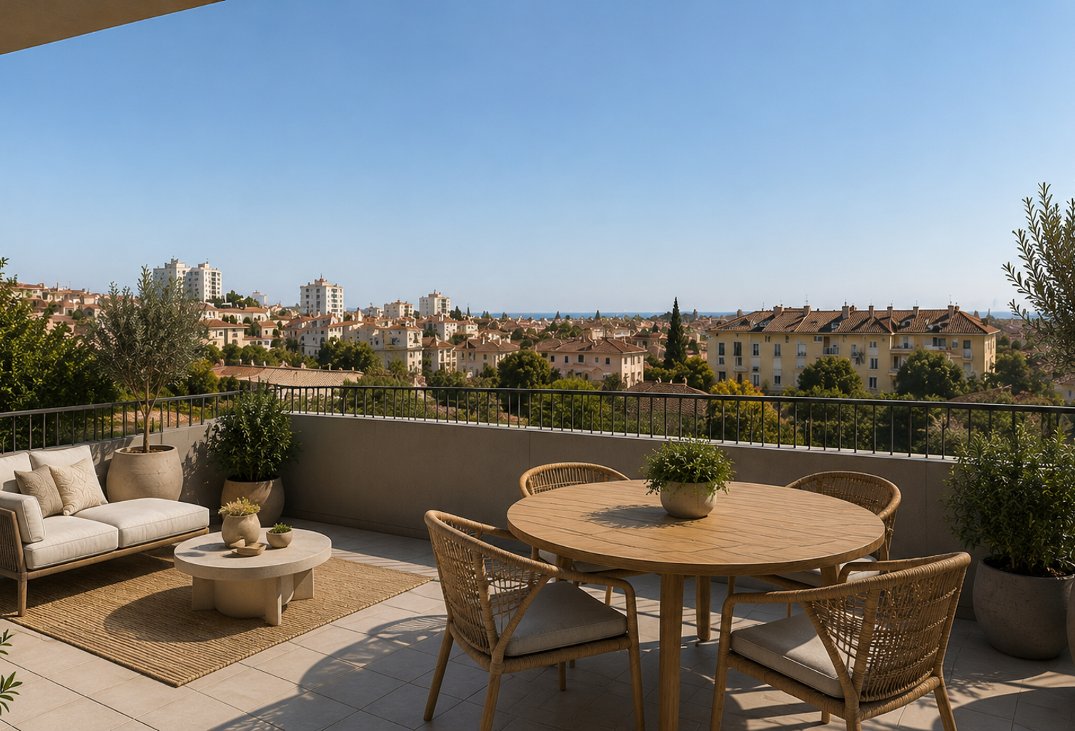 -Splendide 3 pièces en duplex aux plaines avec aperçu mer — photo 1